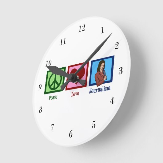 Peace Love Journalism Ronde Klok (Hoek)