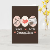 Peace Love Journalism Wenskaart Kaart (Gele Bloem)
