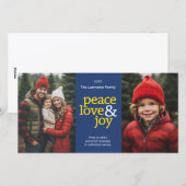 Peace Love Joy - 2 foto - marinegeel Feestdagenkaart (Voorkant / Achterkant)