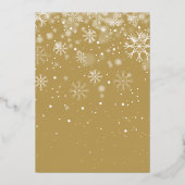 Peace Love Joy 5 Foto Greenery Kerstmis Gold Folie Feestdagenkaart (Achterkant)