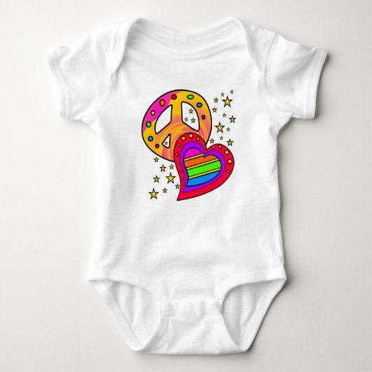 Peace, Love, Joy Baby Bodysuit (Voorkant)