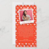 Peace Love Joy behandelt Hondenliefhebber Foto Mod Feestdagenkaart (Achterkant)