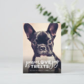 Peace Love Joy behandelt Hondenliefhebber Foto Mod Feestdagenkaart (Staand voorkant)