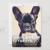 Peace Love Joy behandelt Hondenliefhebber Foto Mod Feestdagenkaart (Voorkant)