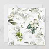 Peace Love Joy Berry Leaves Photo Holiday Kaart (Achterkant)