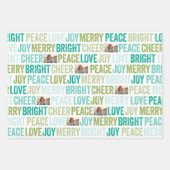Peace Love Joy Bright Merry Cheer 1 Fotopatronen Inpakpapier Vel (Voorkant)