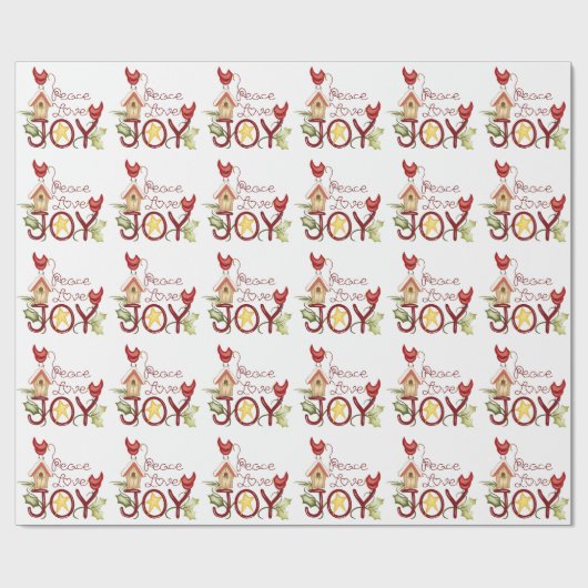 Peace Love Joy Cadeaupapier (Vlak)
