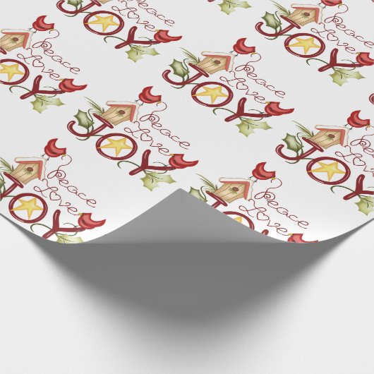 Peace Love Joy Cadeaupapier (Hoek)