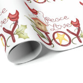 Peace Love Joy Cadeaupapier (Rol Hoek)