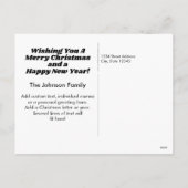 Peace Love Joy Chalkboard 4 Photo Collage Feestdagenkaart (Achterkant)