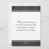 PEACE LOVE JOY Chalkboard Holiday Flat Card Feestdagenkaart (Achterkant)