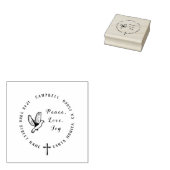 Peace Love Joy | Christelijk retouradres van de ho Rubberstempel (Gestempeld)