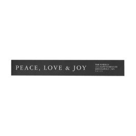 Peace Love Joy Classic Minimal Typography Zwart