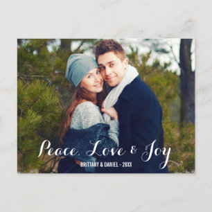 Peace Love & Joy Couple Photo Briefkaart W