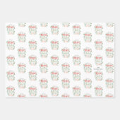 Peace Love Joy Cute Modern Kerstmis Inpakpapier Vel (Voorkant 3)