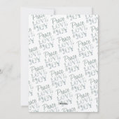 Peace Love & Joy Decorative Typography Kerstmis Feestdagenkaart (Achterkant)