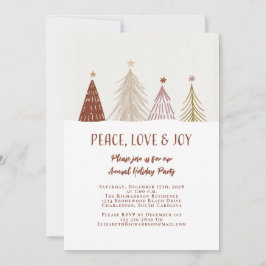 Peace Love Joy Elegant Holiday Party Feestelijk Kaart