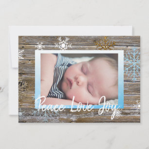 Peace Love Joy Family Feestdagenkaart