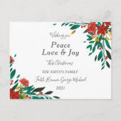 Peace Love Joy Family Merry kerstBriefkaart Briefkaart (Voorkant)
