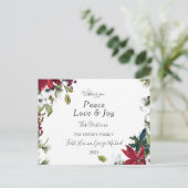 Peace Love Joy Family Merry kerstBriefkaart Briefkaart (Staand voorkant)