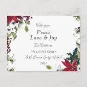 Peace Love Joy Family Merry kerstBriefkaart Briefkaart (Voorkant)