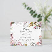 Peace Love Joy Family Merry kerstBriefkaart Briefkaart (Staand voorkant)