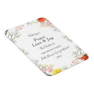 Peace Love Joy Family Merry Kerstry Magneet