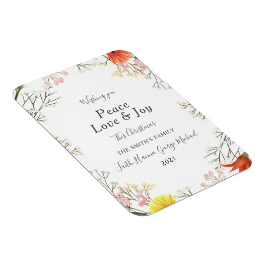 Peace Love Joy Family Merry Kerstry Magneet (Rechterzijde)