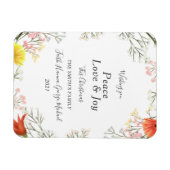 Peace Love Joy Family Merry Kerstry Magneet (Horizontaal)