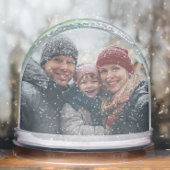 Peace, Love & Joy Family Photo Name Holiday Sneeuwbol