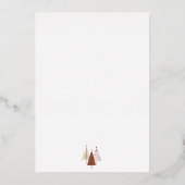 Peace Love Joy Foto gepersonaliseerd Elegant Goud Folie Feestdagenkaart (Achterkant)