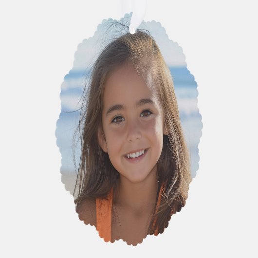 Peace Love Joy Green - Christmas Photo Ornament Kaart (Rechts)