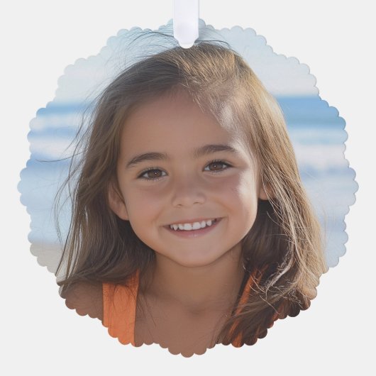 Peace Love Joy Green - Christmas Photo Ornament Kaart (Voorkant)