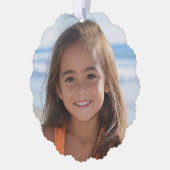 Peace Love Joy Green - Christmas Photo Ornament Kaart (Links)