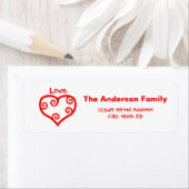 Peace, Love, Joy Heart - Return Address Label (Insitu)
