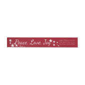 Peace Love Joy Holiday Stars Rood en Wit (Individueel)