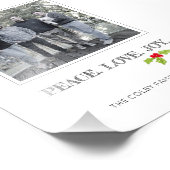 Peace Love Joy Holly Merry-kerst unieke Foto Afdruk (Hoek)