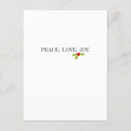 Peace Love Joy Holly Merry Kerstfeestdag Feestdagenkaart