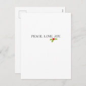 Peace Love Joy Holly Merry Kerstfeestdag Feestdagenkaart (Voorkant / Achterkant)