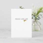 Peace Love Joy Holly Merry Kerstfeestdag flat Feestdagenkaart (Staand voorkant)