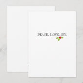 Peace Love Joy Holly Merry Kerstfeestdag flat Feestdagenkaart (Voorkant / Achterkant)