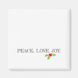 Peace Love Joy Holly Merry Kerstfeestdag Magneet