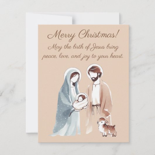 Peace, Love & Joy in Christ's Birth Greeting Card Kaart (Voorkant)
