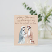 Peace, Love & Joy in Christ's Birth Greeting Card Kaart (Staand voorkant)