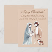 Peace, Love & Joy in Christ's Birth Greeting Card Kaart (Voorkant / Achterkant)
