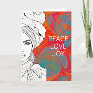 Peace. Love. Joy. – Inspirational Art Greeting Car Kaart