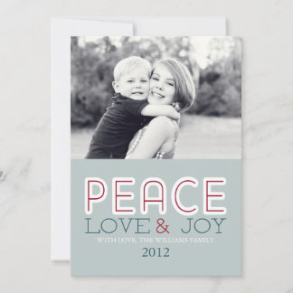 Peace Love & Joy-kaarten Feestdagenkaart