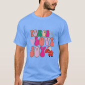 Peace Love Joy - Kerst T-shirt (Voorkant)