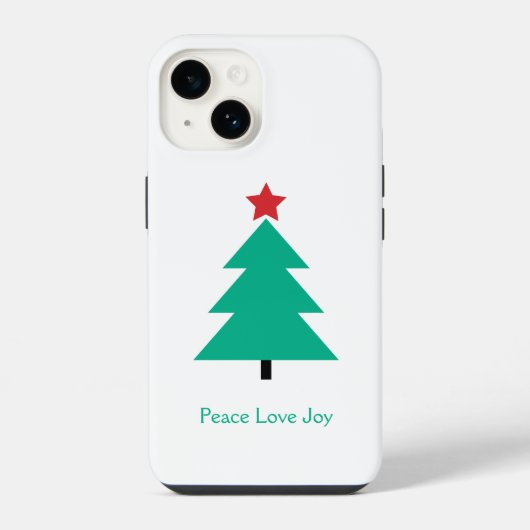Peace Love Joy Kerstboom  iPhone Hoesje (Achterkant)