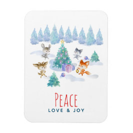 Peace Love & Joy-kerstbosdieren Magneet